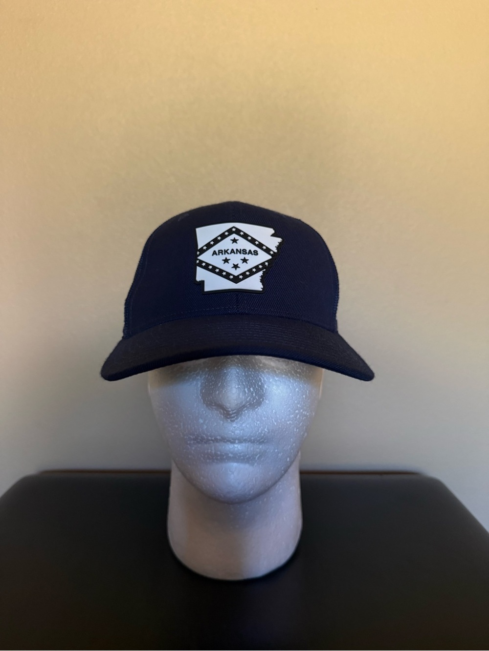 Arkansas Patch Navy Structured Trucker Hat
